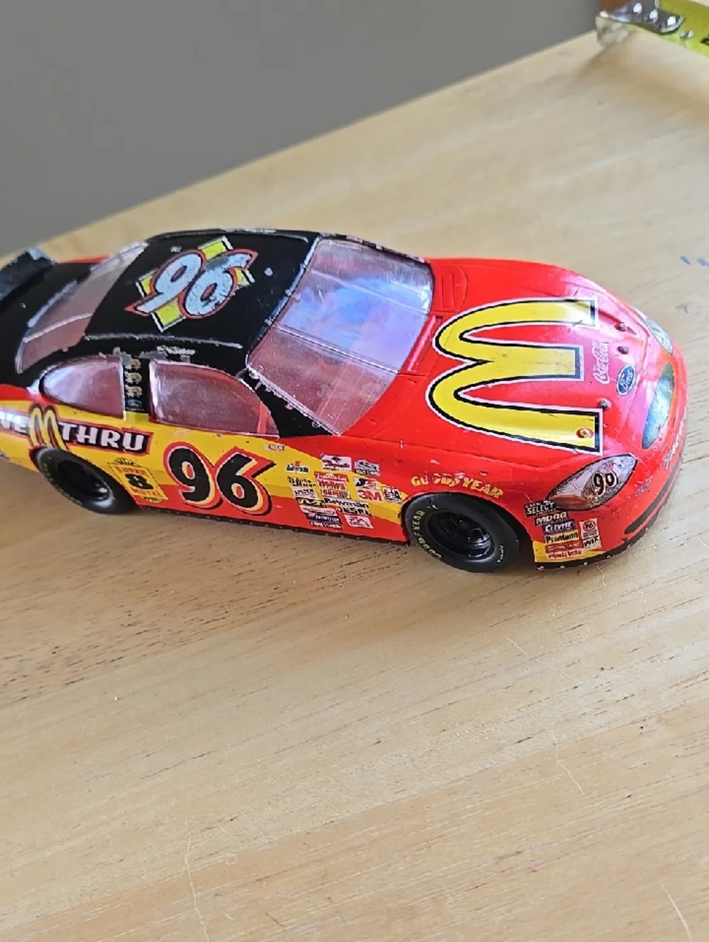 McDonald's Red and Black Race Car Toy - Kids Collectible